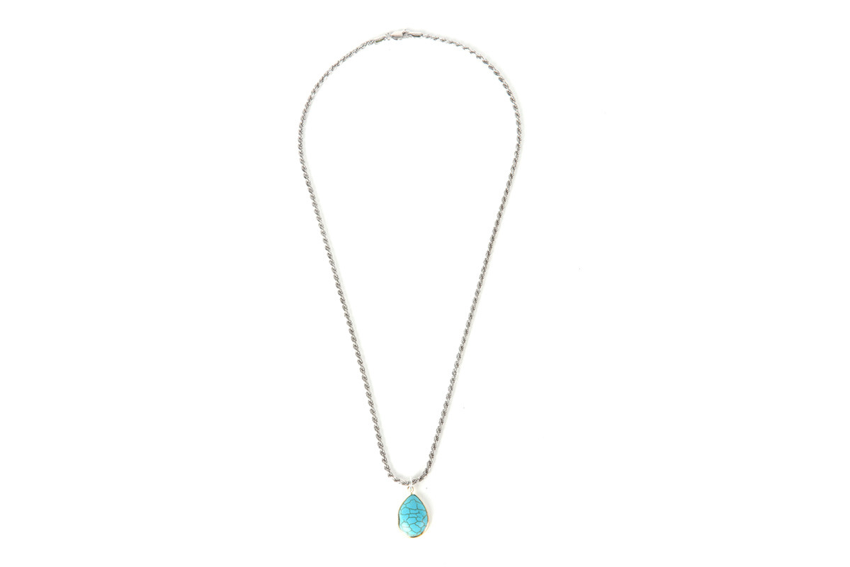 TURQUOISE SILVER 925 NECKLACE SILVER - 어패럴싯